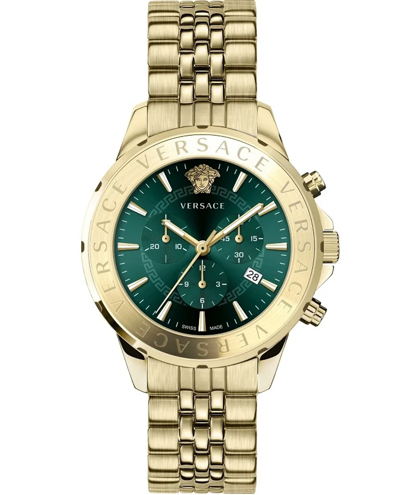 Φωτογραφία προϊόντος: Versace Signature Ρολόι Χρονογράφος Μπαταρίας με Χρυσό Μεταλλικό Μπρασελέ VEV600619