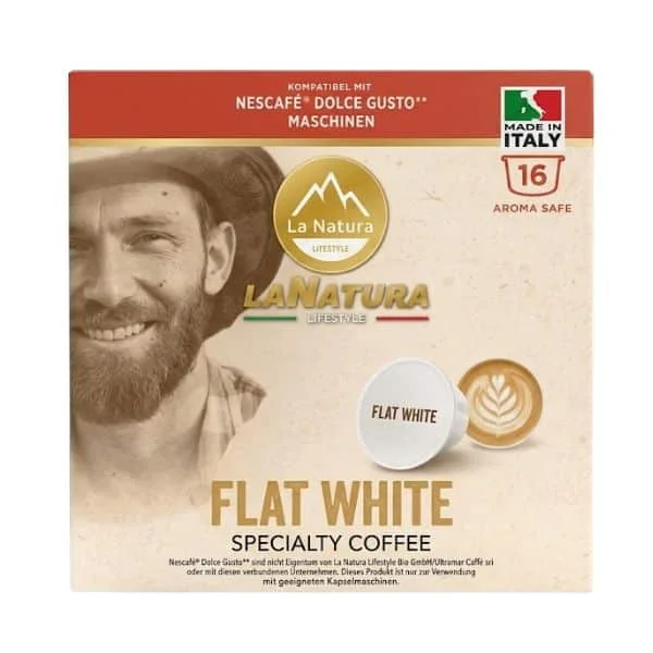Φωτογραφία προϊόντος: La Natura Lifestyle Flat White 16 τμχ | Dolce Gusto