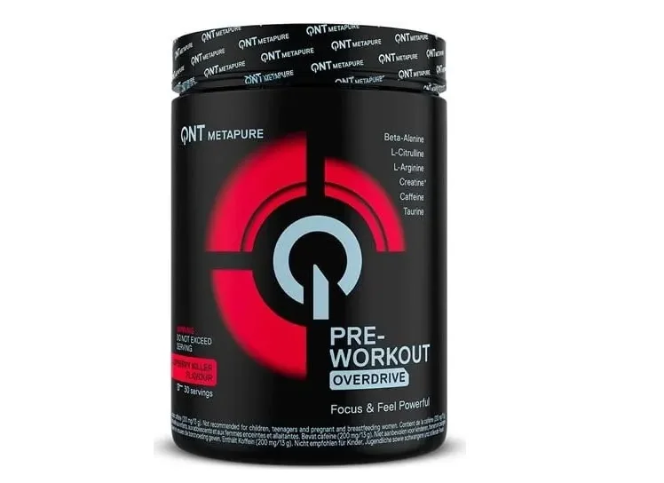 Φωτογραφία προϊόντος: QNT Overdrive Συμπλήρωμα Pre Workout 390gr Raspberry Killer