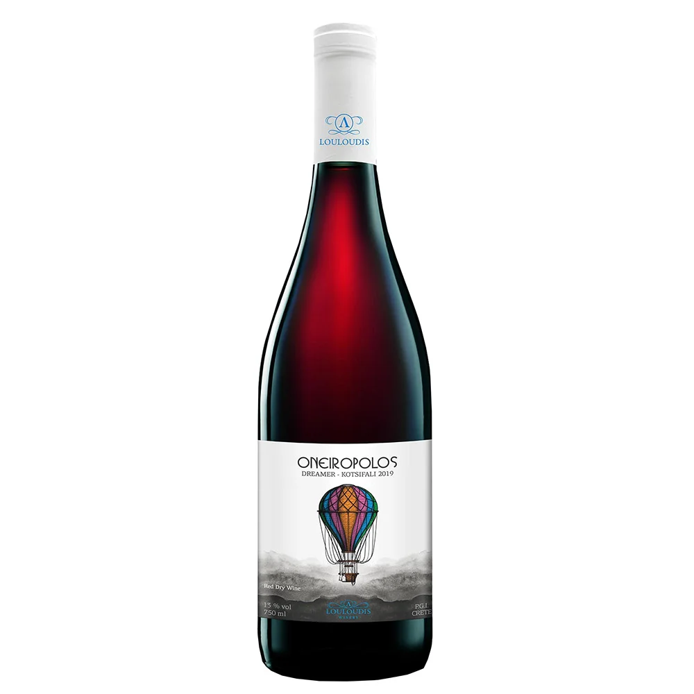 Φωτογραφία προϊόντος: Ονειροπόλος Louloudis Winery, 2019, ΕΡΥΘΡΟΣ, 750ml, Ξηρός Οίνος, Ποικιλία Κοτσιφάλι, Κρήτη