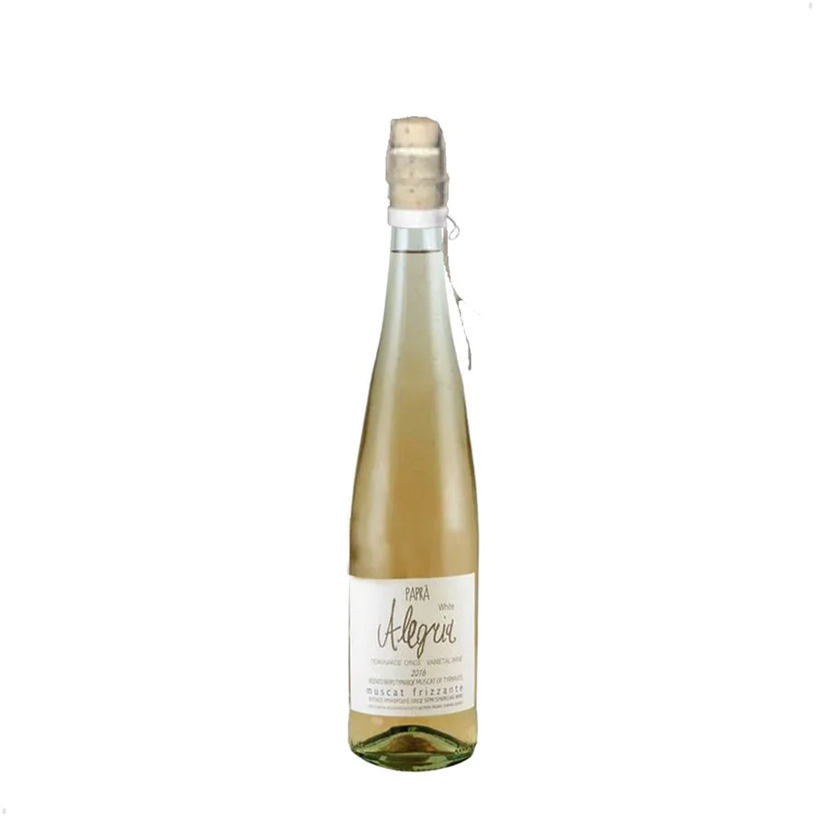 Φωτογραφία προϊόντος: Alegria 200ml Papras Winery, 2019, ΛΕΥΚΟΣ, Ημιαφρωδης, Ημιγλυκος Οίνος, Ποικιλία Μαυρο Μοσχατο Τυρναβου, Τύρναβος