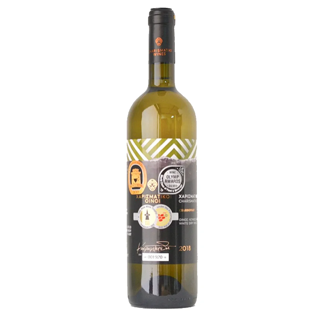 Φωτογραφία προϊόντος: Χαρισματικός Chardonnay Χαρισματικοί Οίνοι, 2019, ΛΕΥΚΟΣ, 750ml, Ξηρός Οίνος, Ποικιλία Chardonnay, Καβάλα