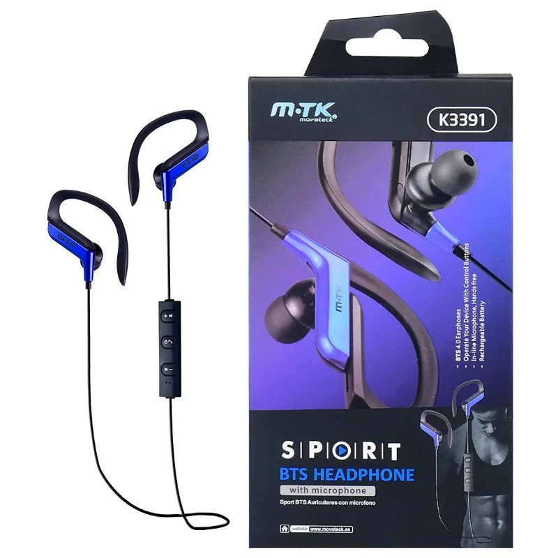 Φωτογραφία προϊόντος: Moveteck Ακουστικά Handsfree Bluetooth MTK K3391 BTS 4.0 55mA Μπλε