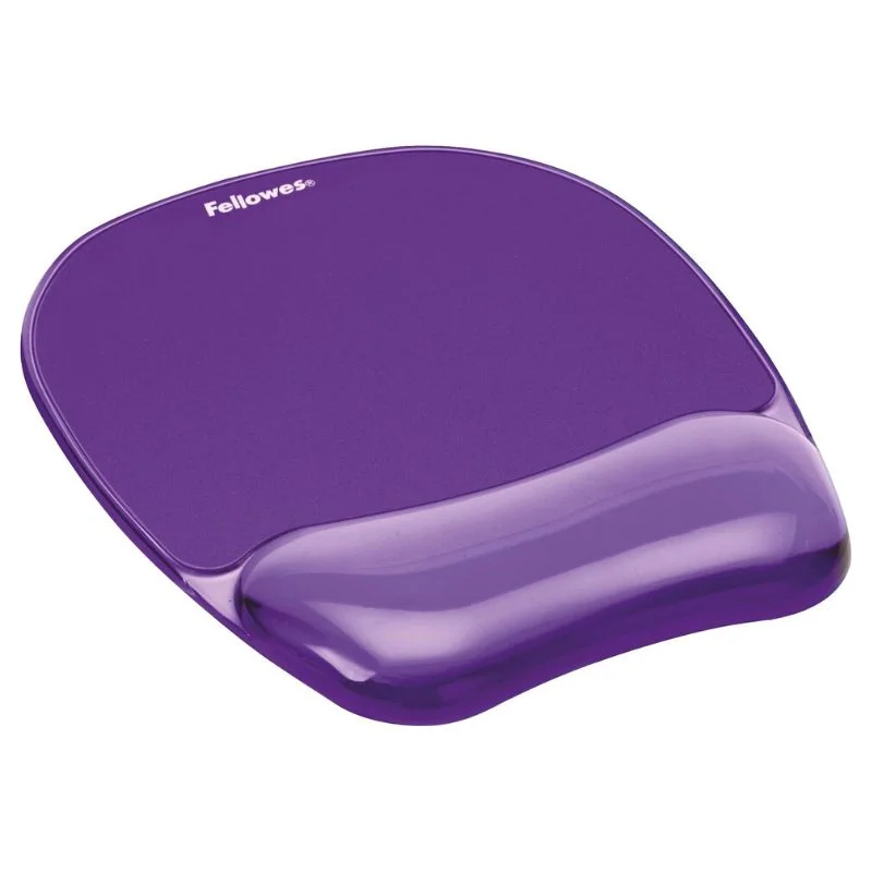 Φωτογραφία προϊόντος: Gel Mouse Pad με Στήριγμα Καρπού Fellowes Crystals 20x23cm Μωβ CRC91441