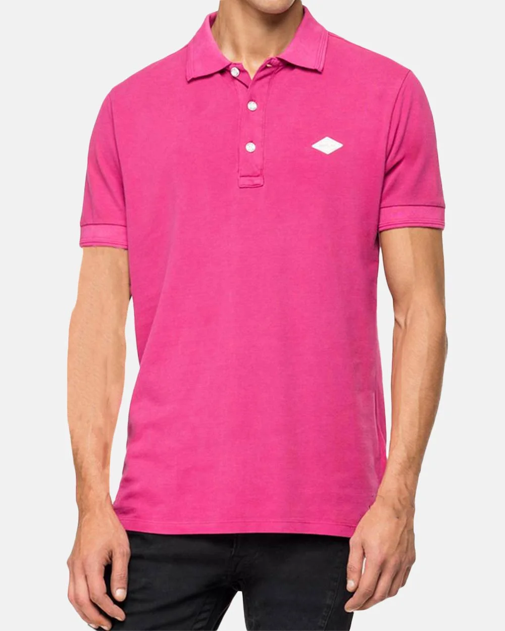 Φωτογραφία προϊόντος: REPLAY Polo shirt with high neck and logo. #fd3f92