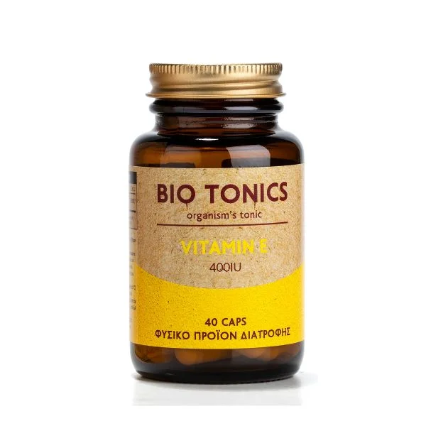 Φωτογραφία προϊόντος: Bio Tonics Premium Βιταμίνη Ε 400IU 40 φυτικές κάψουλες - Bio Tonics