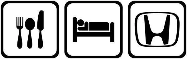 Φωτογραφία προϊόντος: Αυτοκόλλητο Eat Sleep Honda
