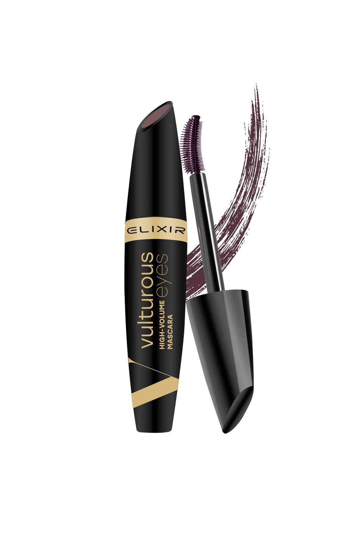 Φωτογραφία προϊόντος: Elixir Vulturous Mascara No 898 Μάσκαρα για Μήκος και Διαχωρισμό Χρώμα Μελιτζανί, 15ml