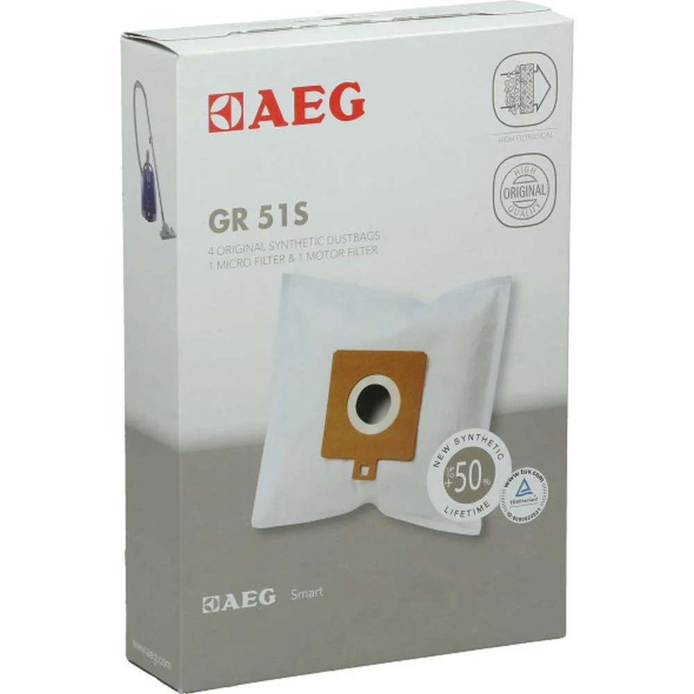 Φωτογραφία προϊόντος: AEG GR51S Σακούλες Σκούπας 4τμχ Συμβατή με Σκούπα AEG