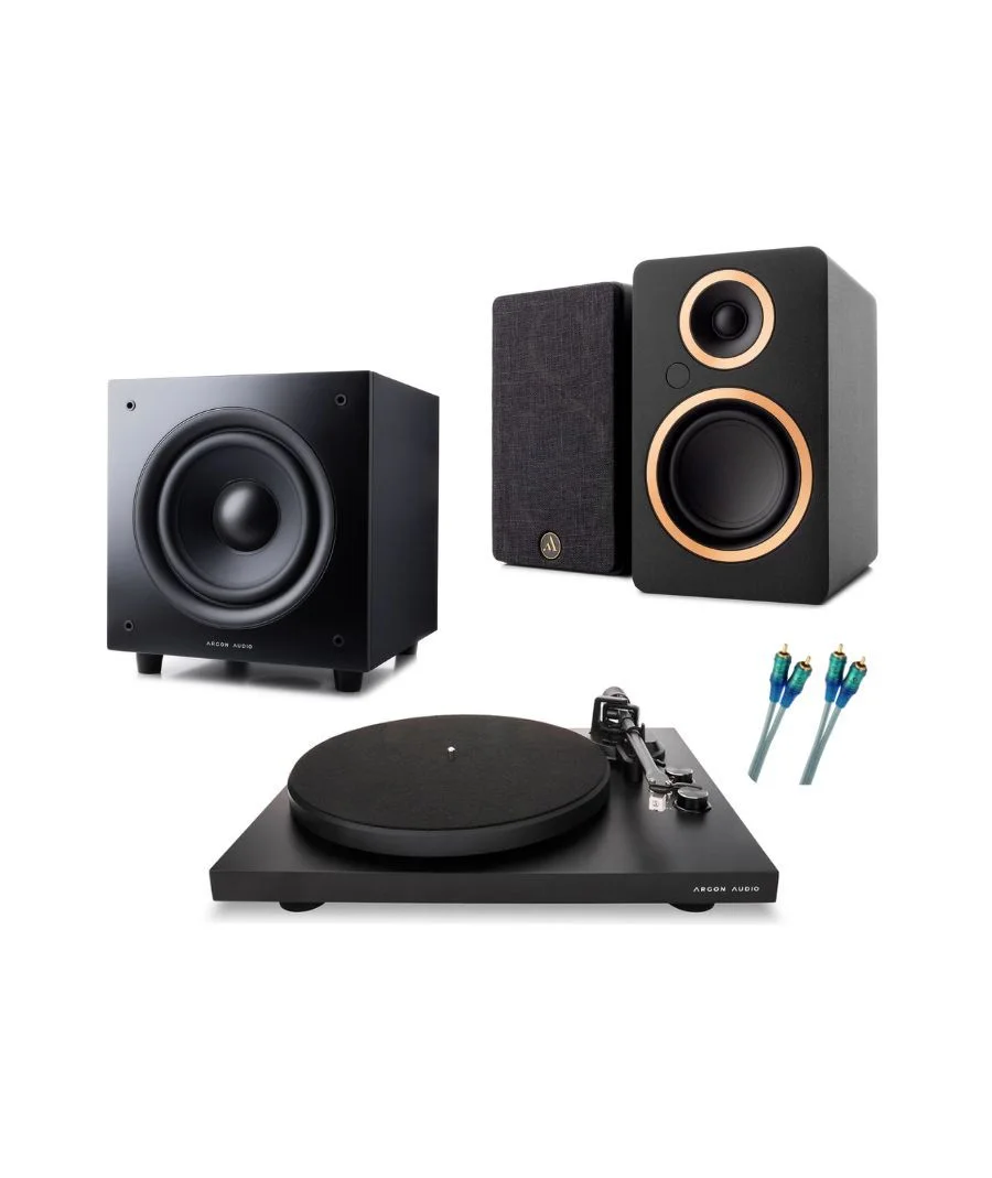 Φωτογραφία προϊόντος: Argon Audio, Oehlbach Argon Audio Ολοκληρωμένο Σύστημα Ήχου Hi-Fi 2.1 με Πικάπ Black