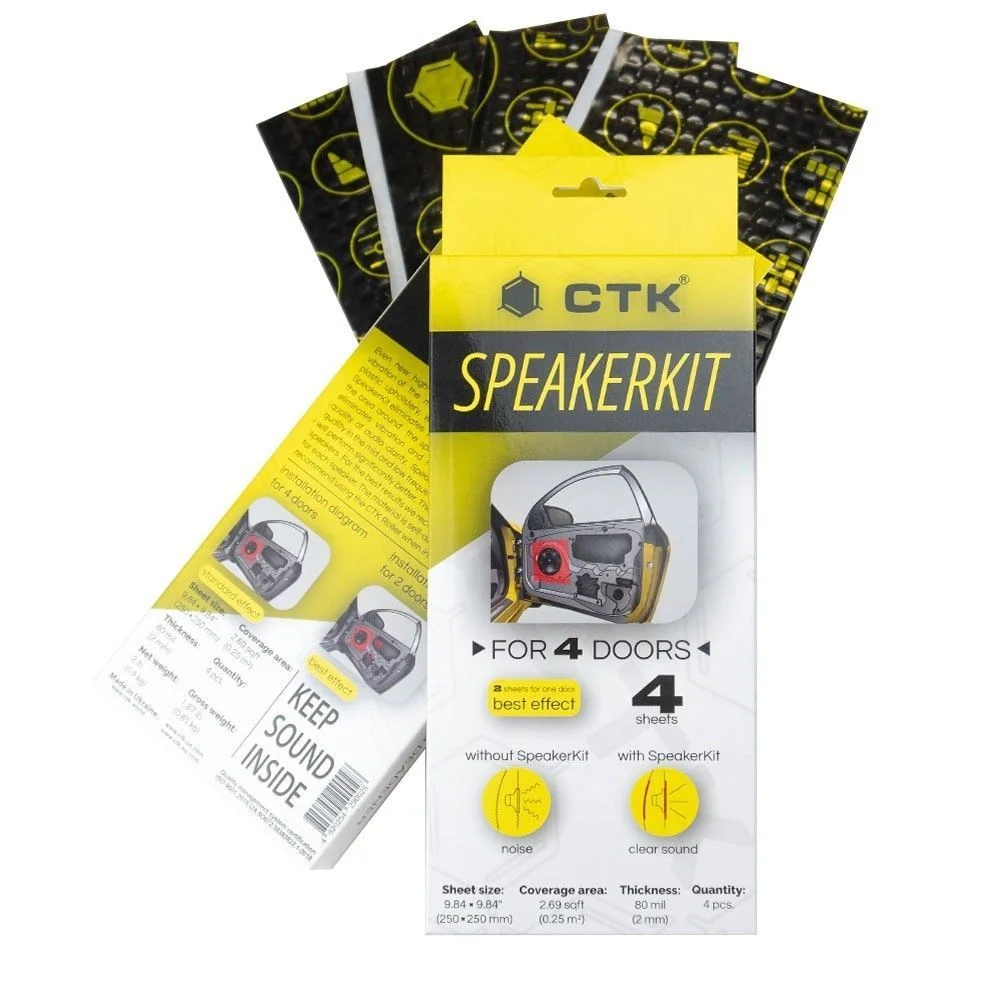 Φωτογραφία προϊόντος: CTK SpeakerKit Απόσβεση Δονήσεων 250x250x2 mm για 4 Ηχεία (Σετ)
