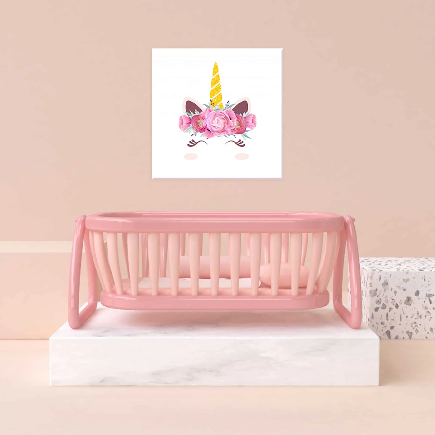 Φωτογραφία προϊόντος: Πίνακας Σε Καμβά - Floral Unicorn