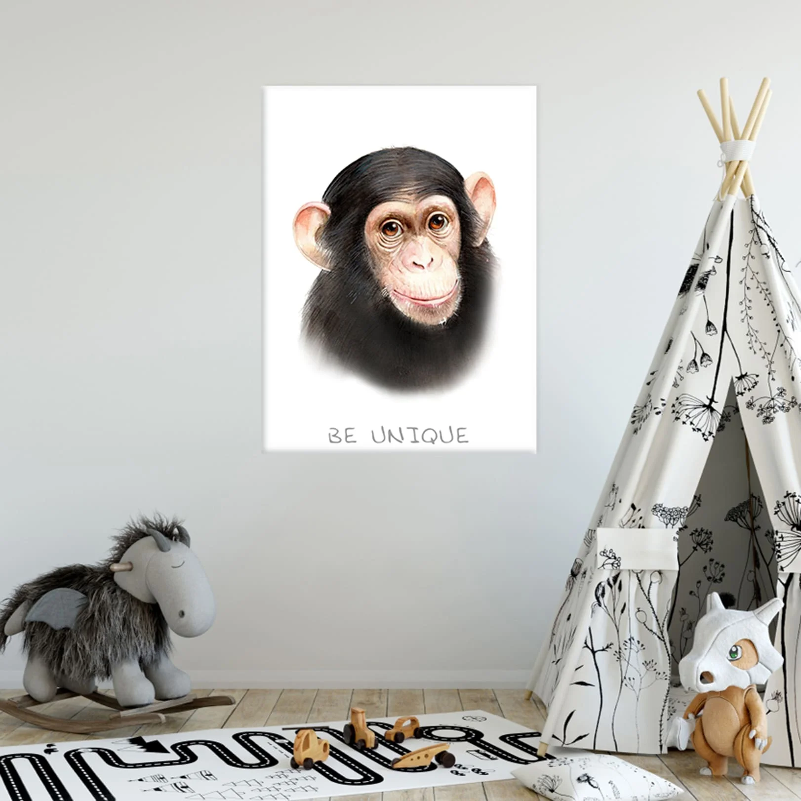 Φωτογραφία προϊόντος: Πίνακας Σε Καμβά - Be Unique Like A Monkey