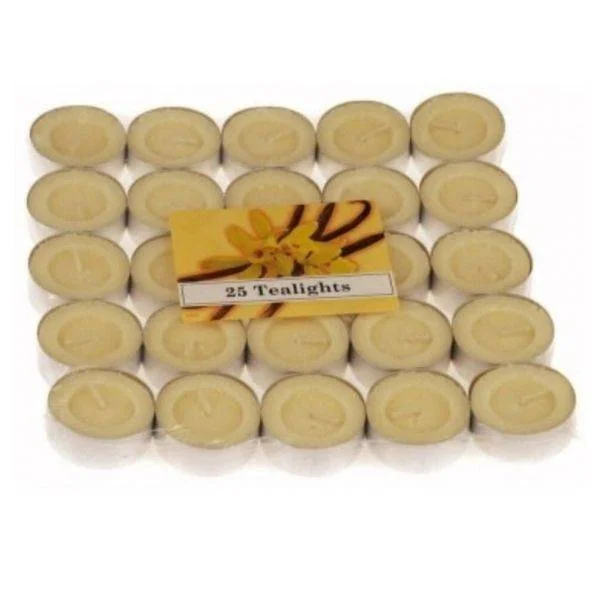 Φωτογραφία προϊόντος: Tealight Candles Κεράκια Ρεσώ 25 τμχ 4 ωρών Καύσης Βανίλια