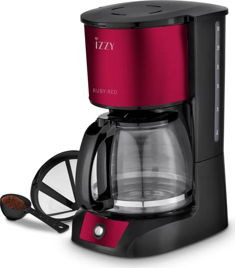 Φωτογραφία προϊόντος: IZZY IZ-6106 Ruby Red (224556) Καφετιέρα φίλτρου/Γαλλικού (224556)