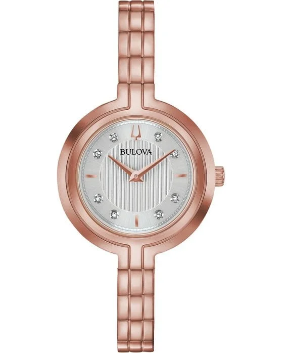 Φωτογραφία προϊόντος: BULOVA WATCH RHAPSODY DIAMONDS ROSE GOLD STAINLESS STEEL BRACELET 97P145
