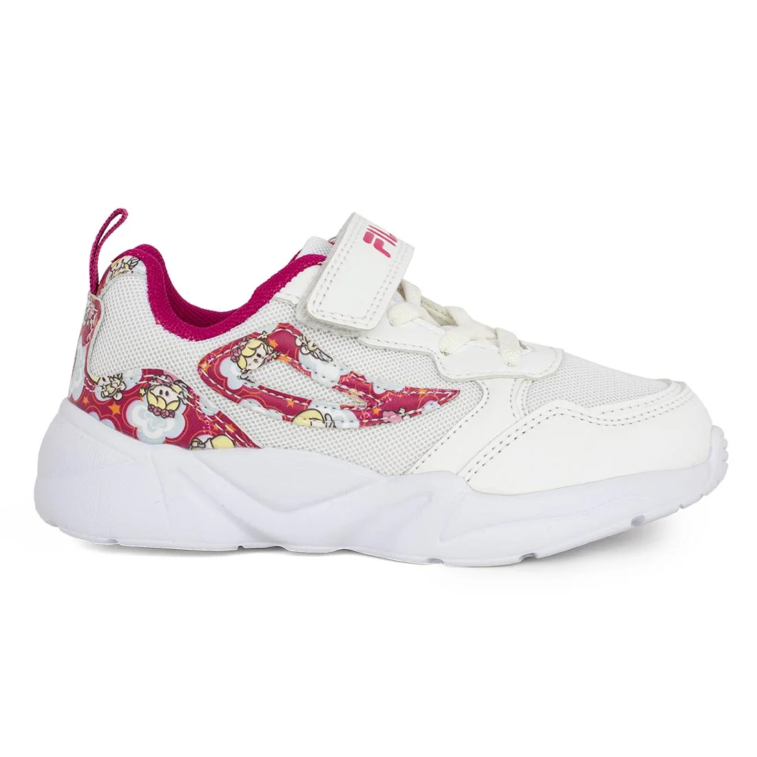 Φωτογραφία προϊόντος: Fila Memory Print 4 3WT221004-140 Παιδικό αθλητικό για κορίτσι σε ύφασμα και συνθετικό δέρμα λευκό