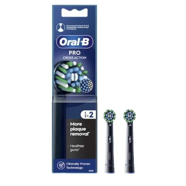 Φωτογραφία προϊόντος: ORAL-B ΑΝΤΑΛΛΑΚΤΙΚΑ CROSS ACT BLACK 1X2