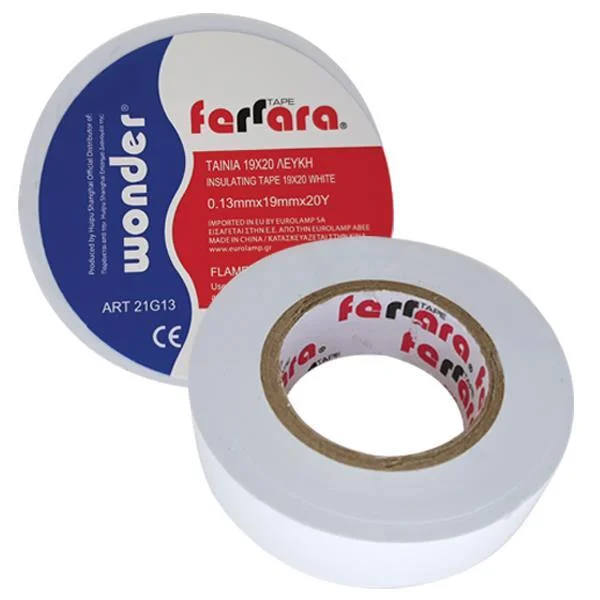 Φωτογραφία προϊόντος: Wonder Μονωτική Ταινία PVC White 19mm x 20m 147-34000