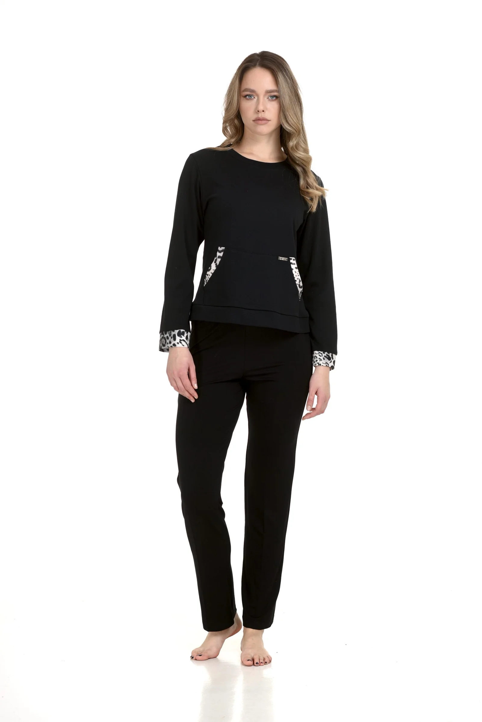 Φωτογραφία προϊόντος: Zen Intimates 87053 πυτζάμα 100% βαμβάκι μαύρη