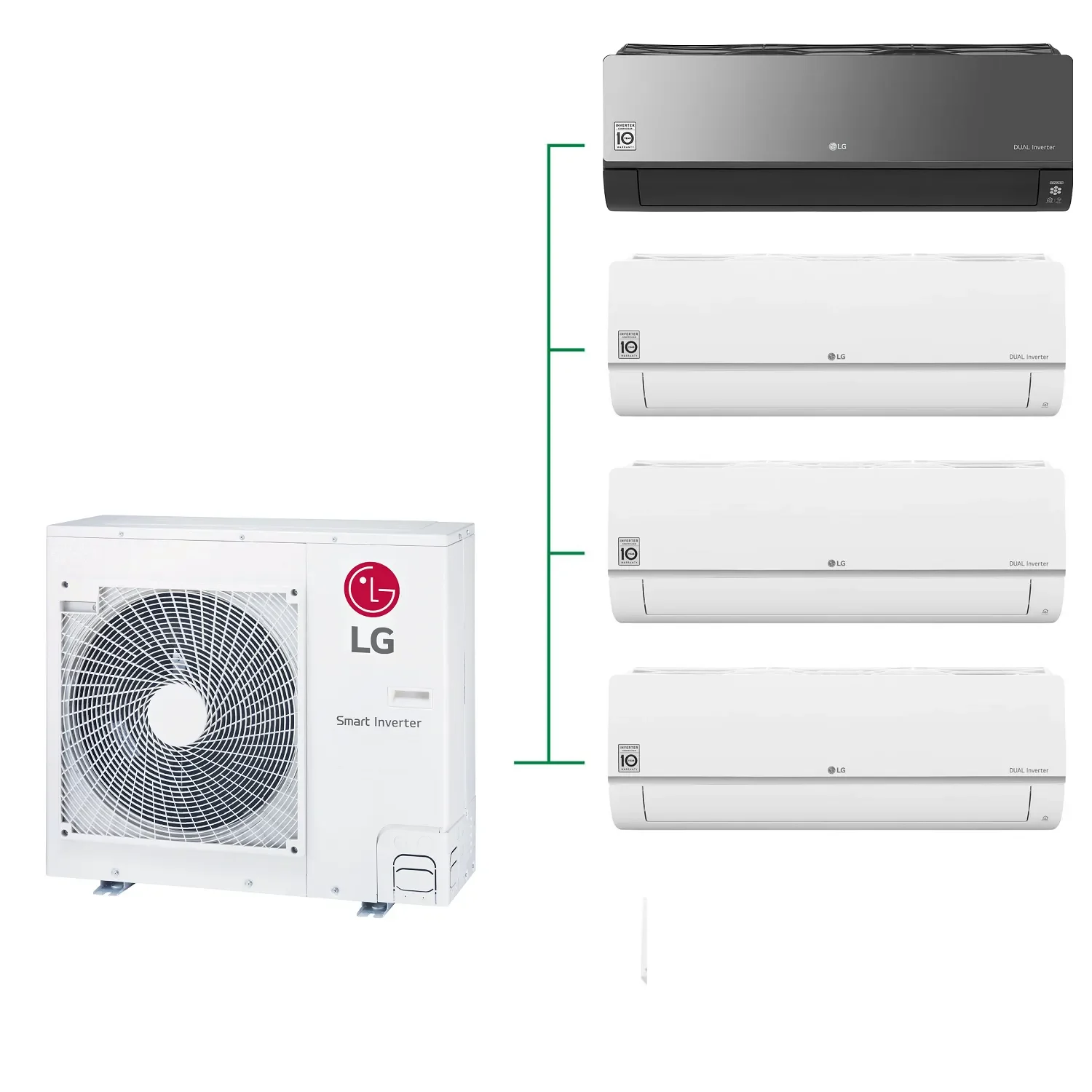 Φωτογραφία προϊόντος: Κλιματιστικό LG MULTI inverter MU5R30.U36A0 + 1 AC09BK + 3 S09EZ 9000BTU