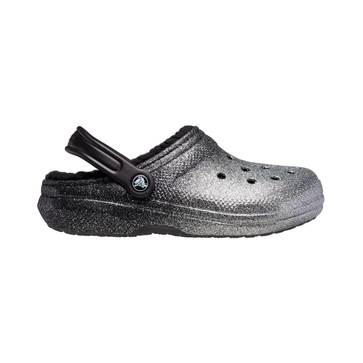 Φωτογραφία προϊόντος: CROCS 205842-067 CLASSIC GLITTER LINED CLOG BLACK/SILVER