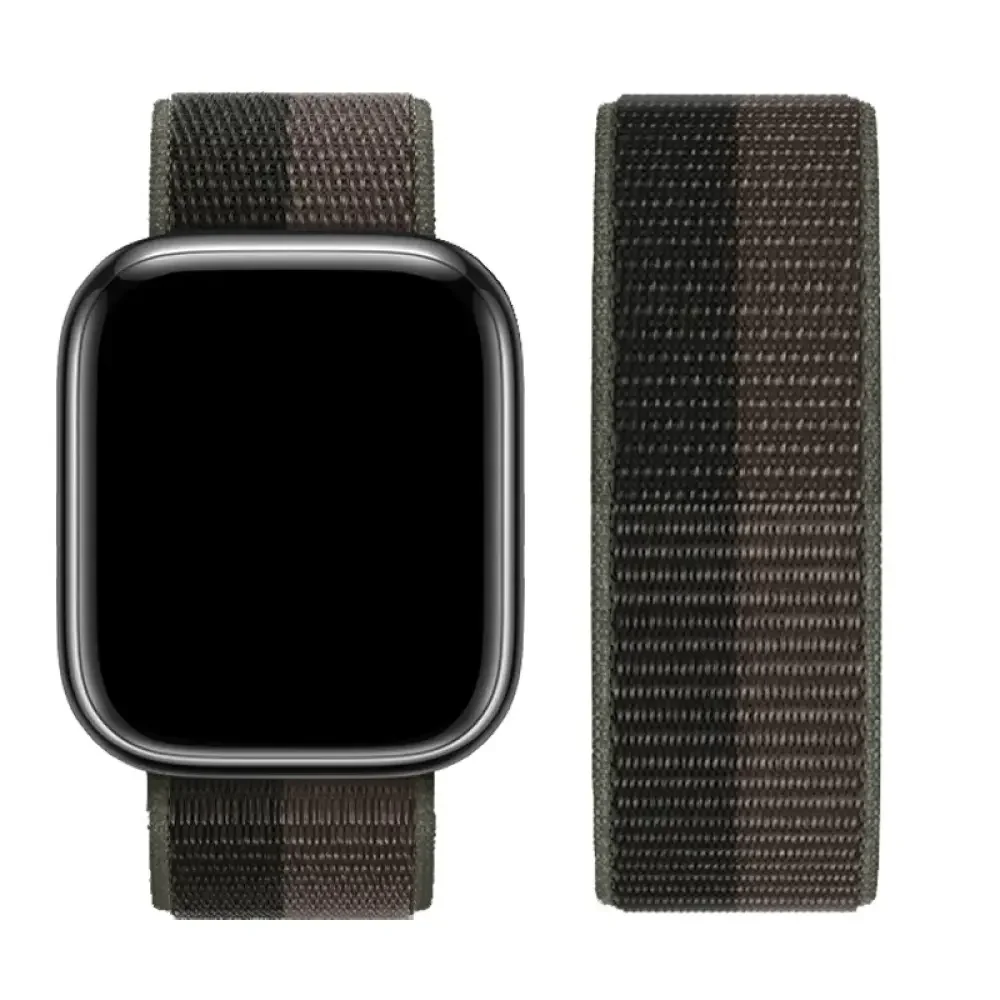 Φωτογραφία προϊόντος: Watchband Hoco WA02 38/40/41mm από Nylon για Apple Watch series 1/2/3/4/5/6/7/8/SE Storm Black with Grey