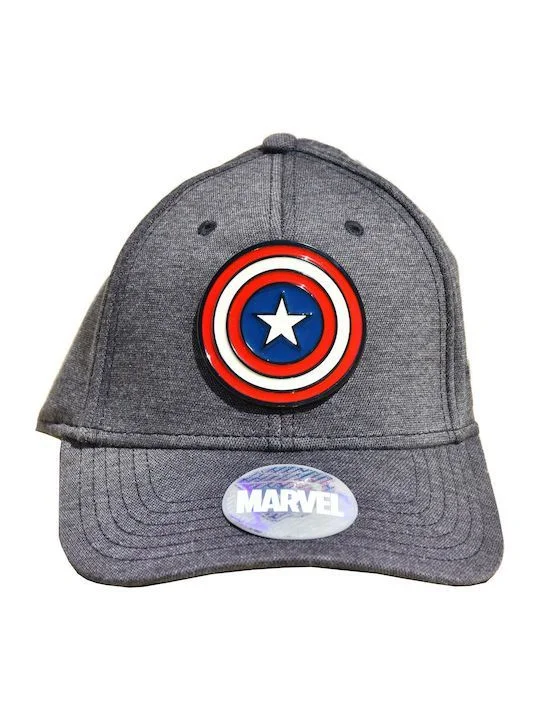 Φωτογραφία προϊόντος: Παιδικό Καπέλο Authentic Marvel Hat Captain America Grey με ρυθμιζόμενο κούμπωμα