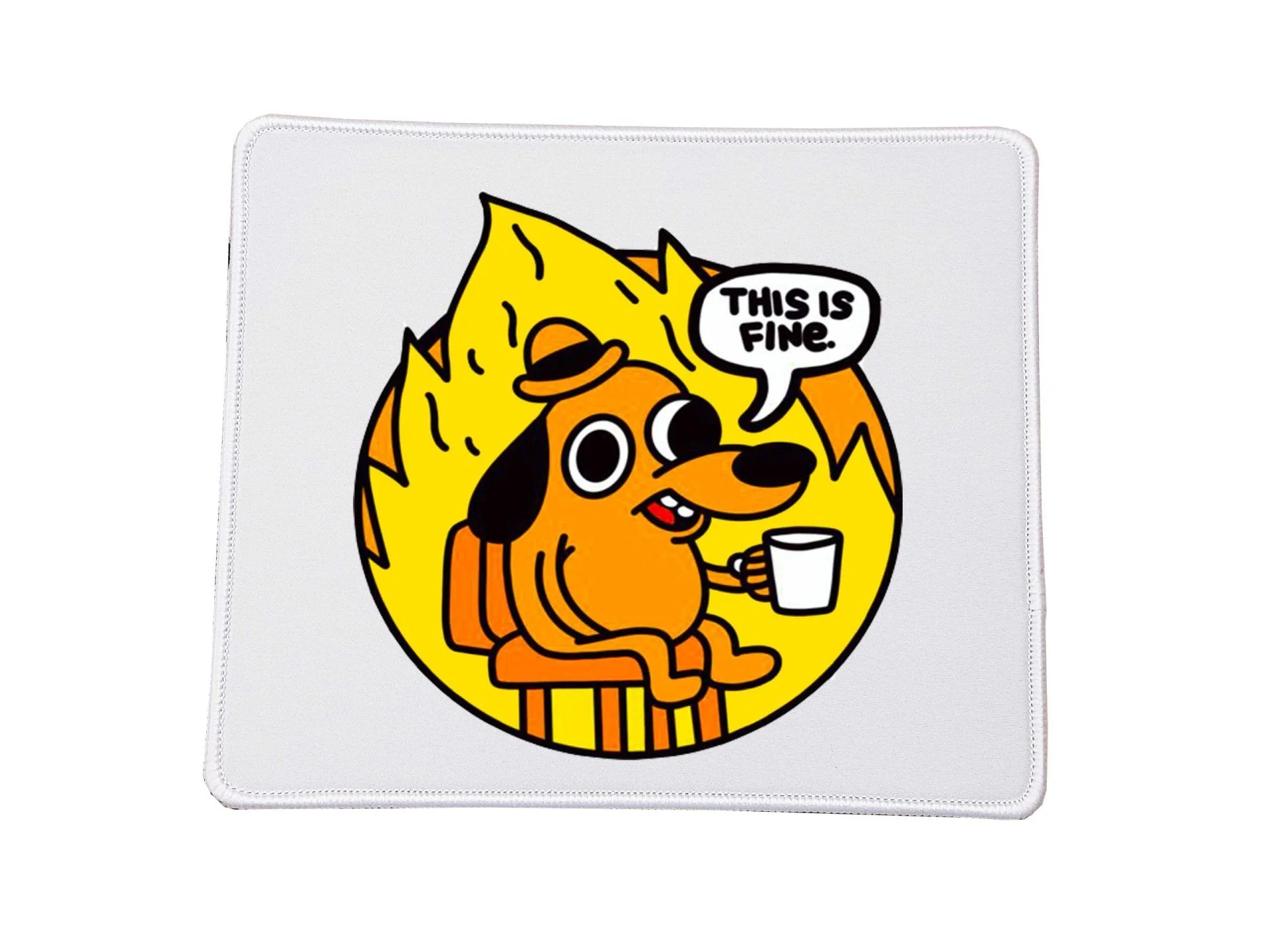 Φωτογραφία προϊόντος: Χιουμοριστικό Mousepad dogs This is fine no4 Βάση για το ποντίκι Σκύλοι Ορθογώνιο 23x20cm