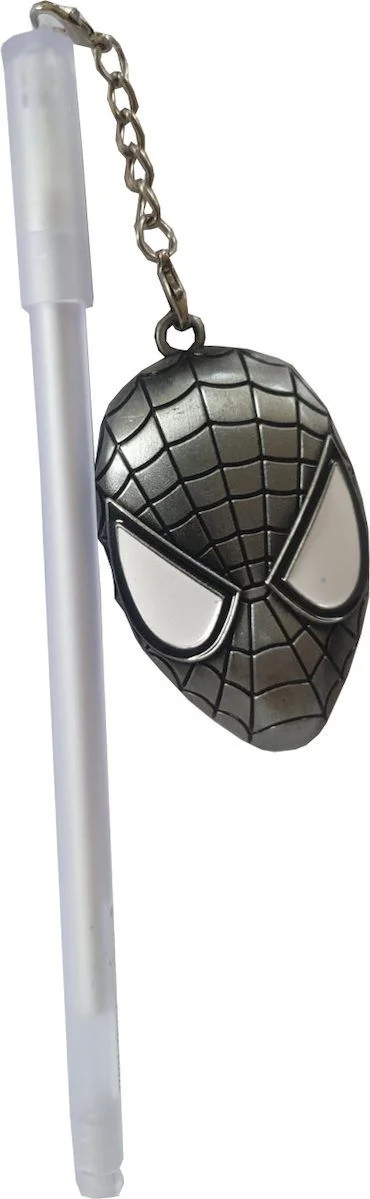 Φωτογραφία προϊόντος: Σούπερ Στυλό Spiderman με μεταλλικό ασημί κεφάλι γνήσιο Marvel Super Spidernman pen μαύρης γραφής