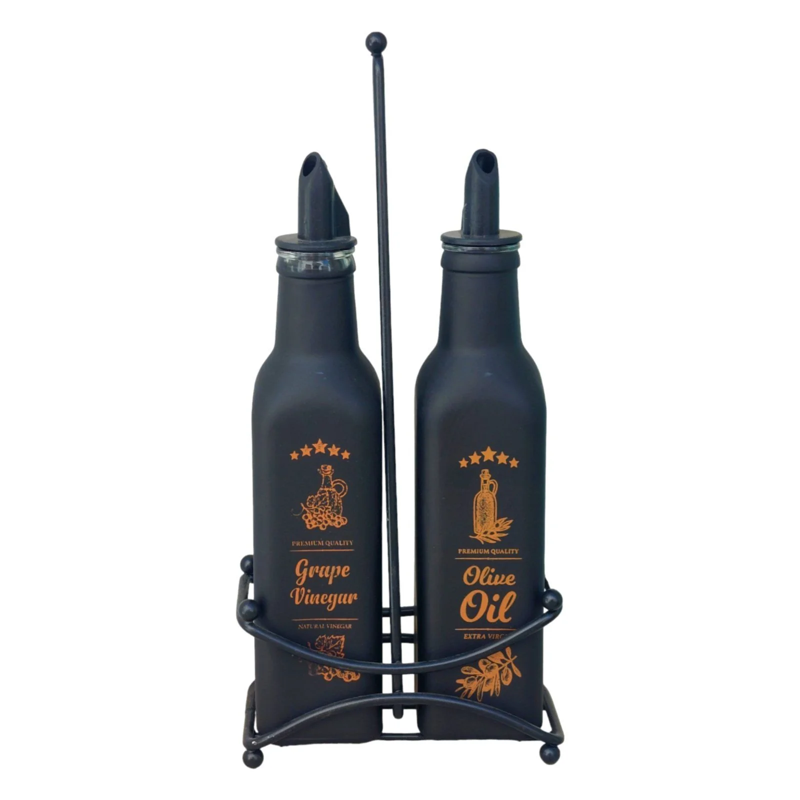Φωτογραφία προϊόντος: OLIVE GRAPE ΣΕΤ ΛΑΔΟΞΥΔΟ 250ML ΓΥΑΛΙΝΟ ΜΕ ΜΕΤΑΛΛΙΚΗ ΒΑΣΗ