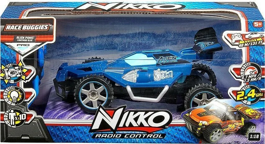 Φωτογραφία προϊόντος: Nikko Race Buggies Alien Panic Τηλεκατευθυνόμενο Αυτοκίνητο Buggy Blue 1:18