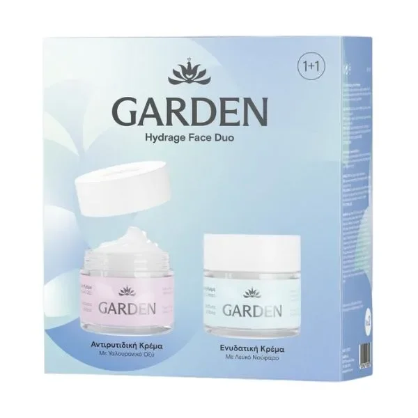 Φωτογραφία προϊόντος: Garden HYDRA AGE FACE DUO | Αντιρυτιδική Κρέμα με Υαλουρονικό Οξύ 50ml + Ενυδατική Κρέμα με Λευκό Νούφαρο 50ml
