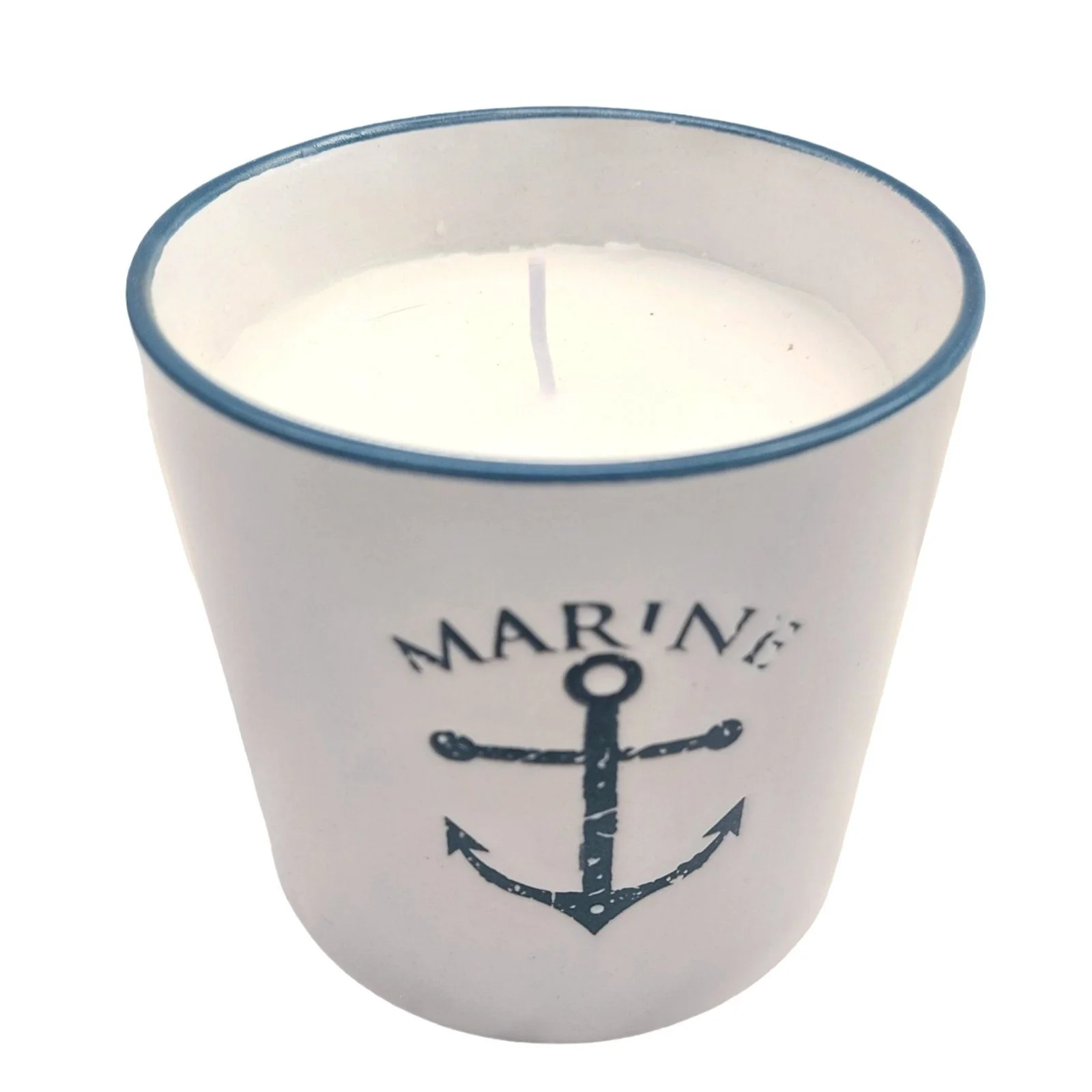 Φωτογραφία προϊόντος: Επιτραπέζιο Κερί Marine nautical style white 6.5x6.5cm ναυτικού στυλ