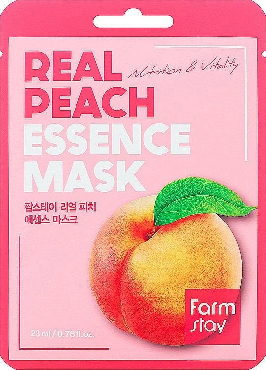 Φωτογραφία προϊόντος: FarmStay Real Essence Φύλλο μάσκας προσώπου Peach, 23 ml