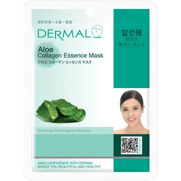 Φωτογραφία προϊόντος: Dermal Collagen Essence Aloe Μάσκα Προσώπου για Καταπράυνση & Θρέψη, 1τεμ