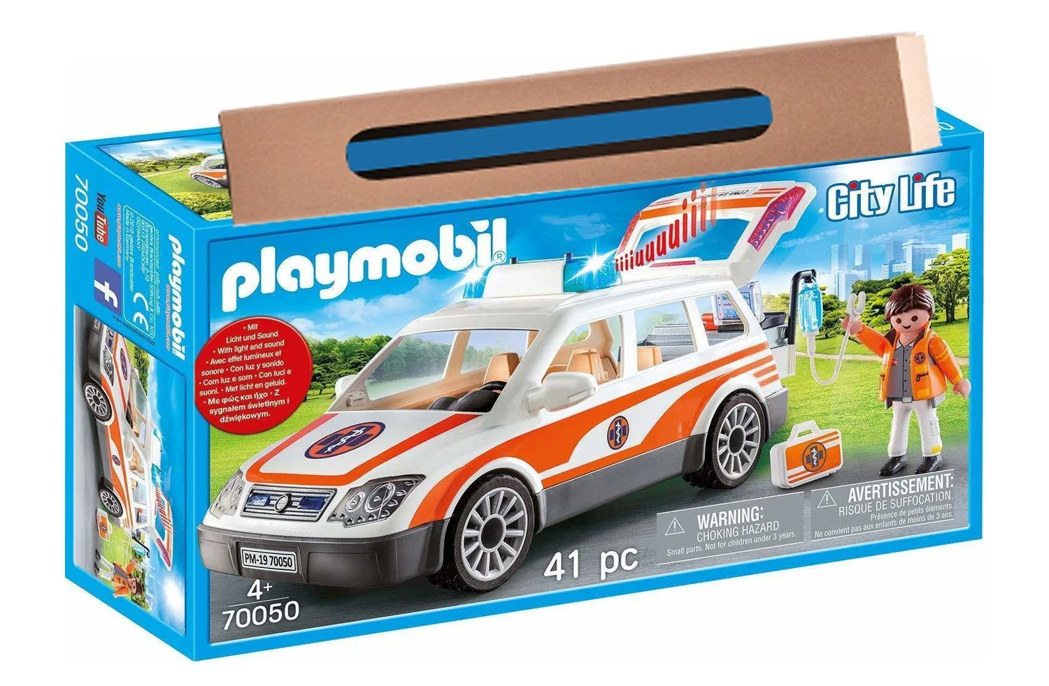 Φωτογραφία προϊόντος: Playmobil City Life Emergency Car with Light and Sound για 4+ ετών και δώρο λαμπάδα
