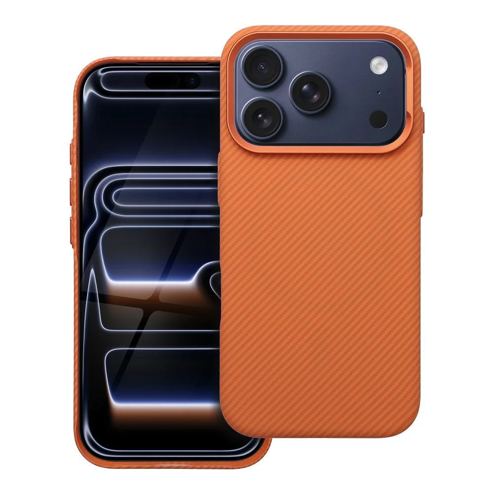 Φωτογραφία προϊόντος: . Case KEVLAR compatible with MagSafe for IPHONE 16 Pro cosmic orange