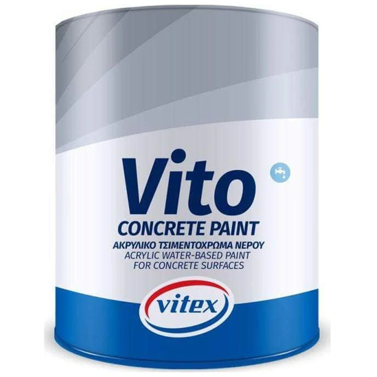 Φωτογραφία προϊόντος: Vitex Vito Ακρυλικό Τσιμεντόχρωμα Νερού Ανθρακί 985 3L - 9853