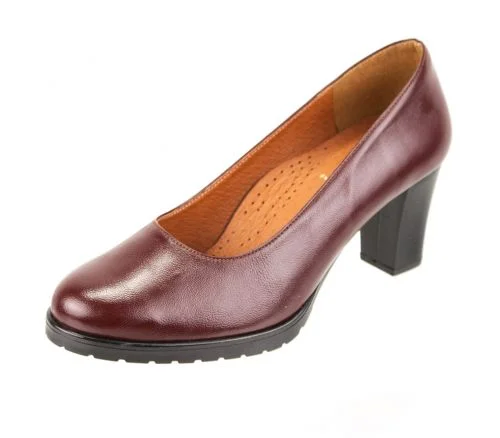 Φωτογραφία προϊόντος: Zak Shoes Γυναικεία Ανατομική Γόβα Μπορντό όλη Δέρμα μέσα - έξω κωδ. SO640 Μπορντό.