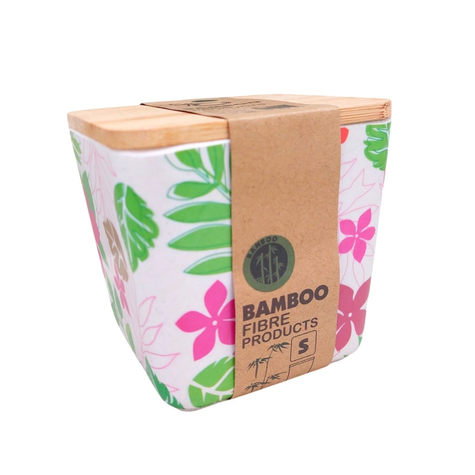 Φωτογραφία προϊόντος: Δοχείο Φυσικό Bamboo 11x10.5 cm 100% Οικολογικό Colorful Flowers