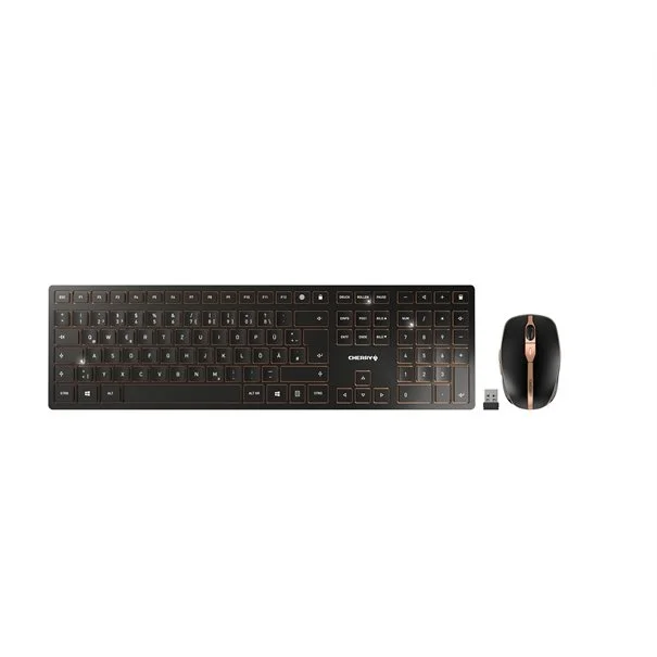 Φωτογραφία προϊόντος: Y Cherry Desktop DW 9100 SLIM [DE] WL AES black BT Lithium Akku - wochenlange Nutzung ohne Aufladung