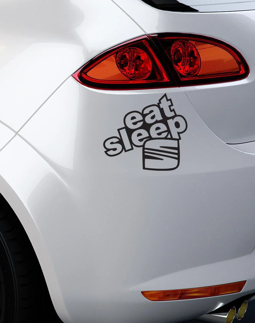 Φωτογραφία προϊόντος: Αυτοκόλλητο Eat Sleep Seat