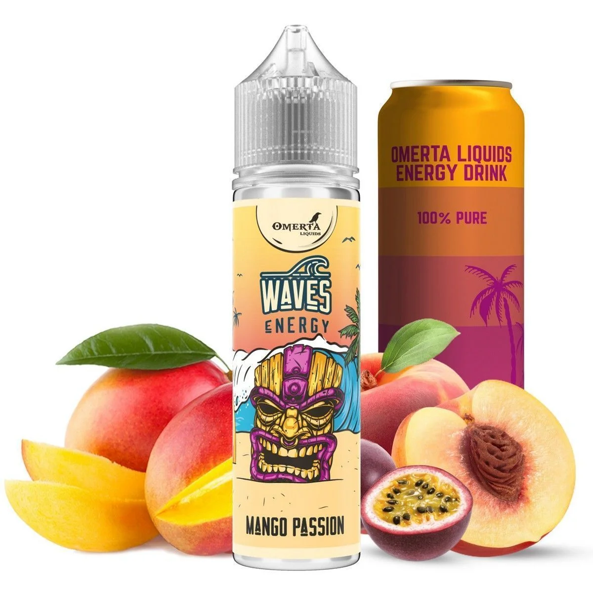 Φωτογραφία προϊόντος: Omerta Waves Energy Flavor Shot Mango Passion 15ml/60ml