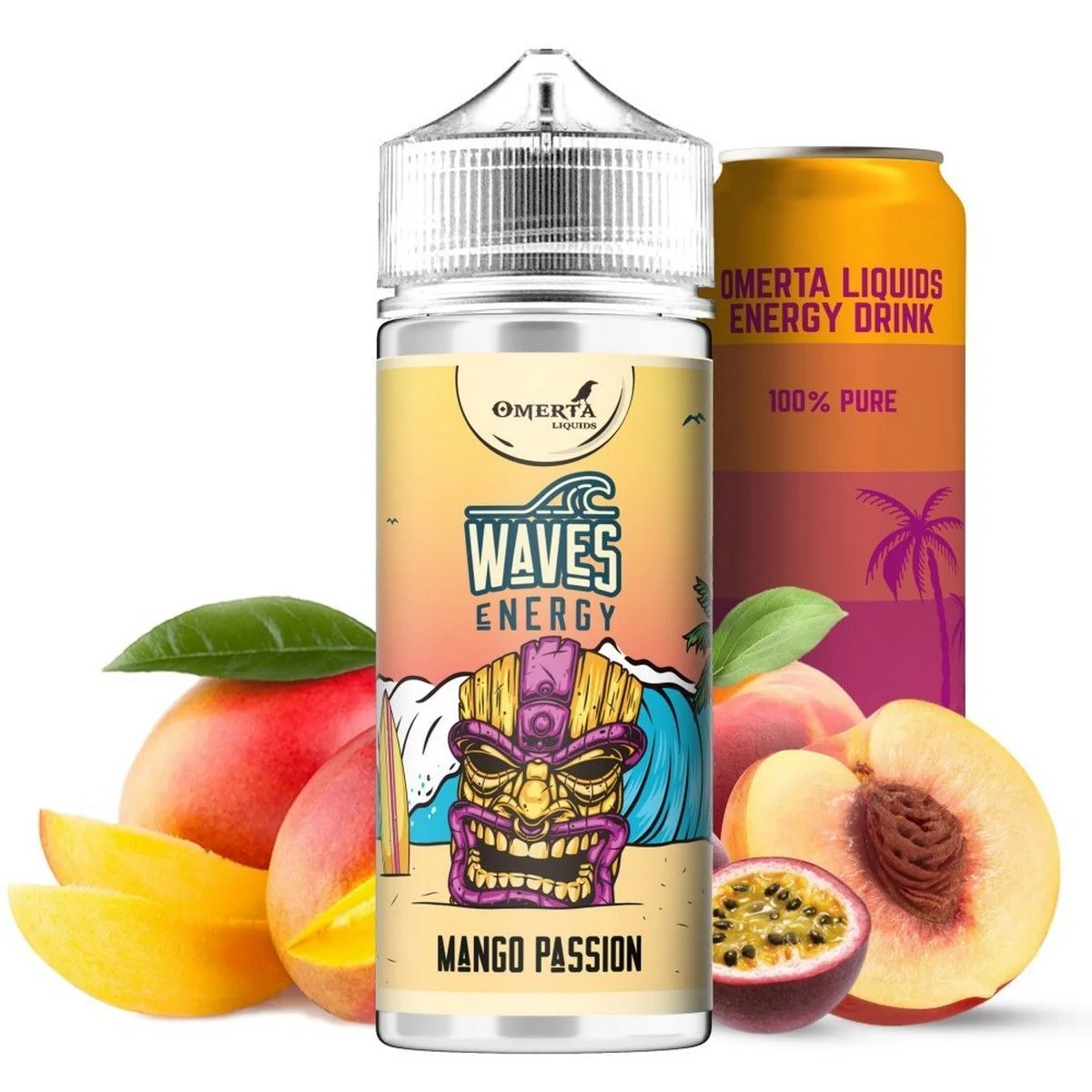 Φωτογραφία προϊόντος: Omerta Waves Energy Flavor Shot Mango Passion 30ml/120ml