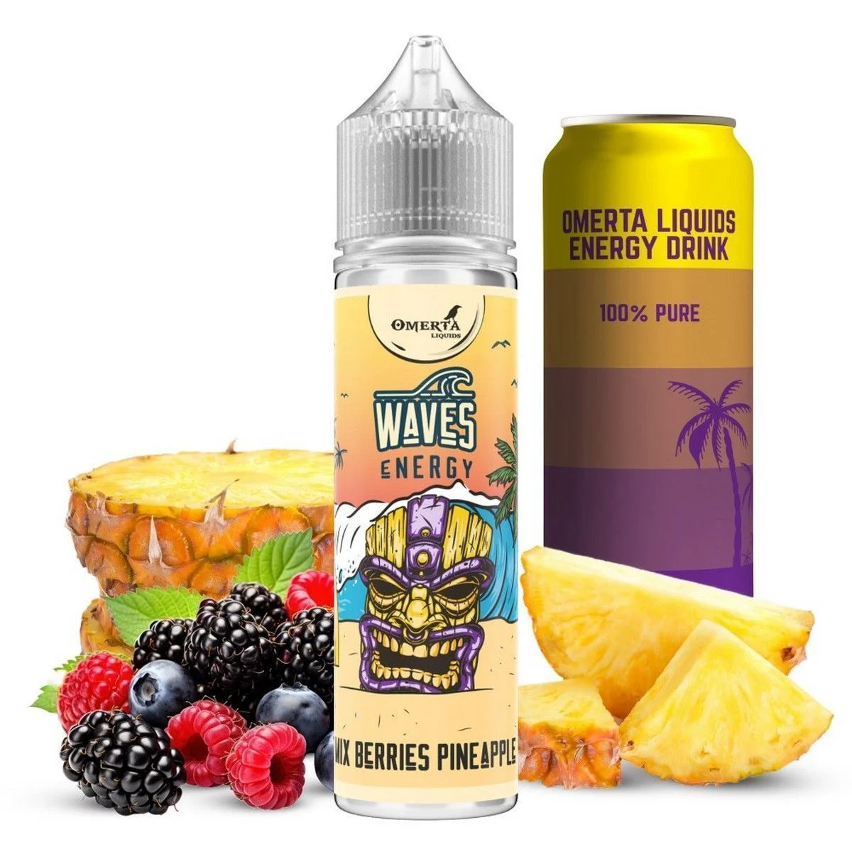 Φωτογραφία προϊόντος: Omerta Waves Energy Flavor Shot Mix Berries Pineapple 15ml/60ml