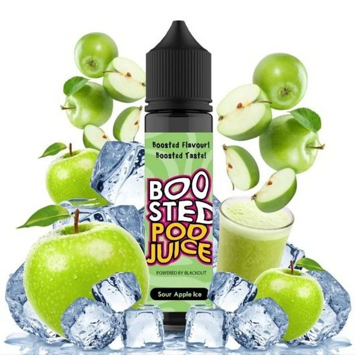 Φωτογραφία προϊόντος: Blackout Boosted Pod Juice Flavor Shot Sour Apple Ice 18ml/60ml