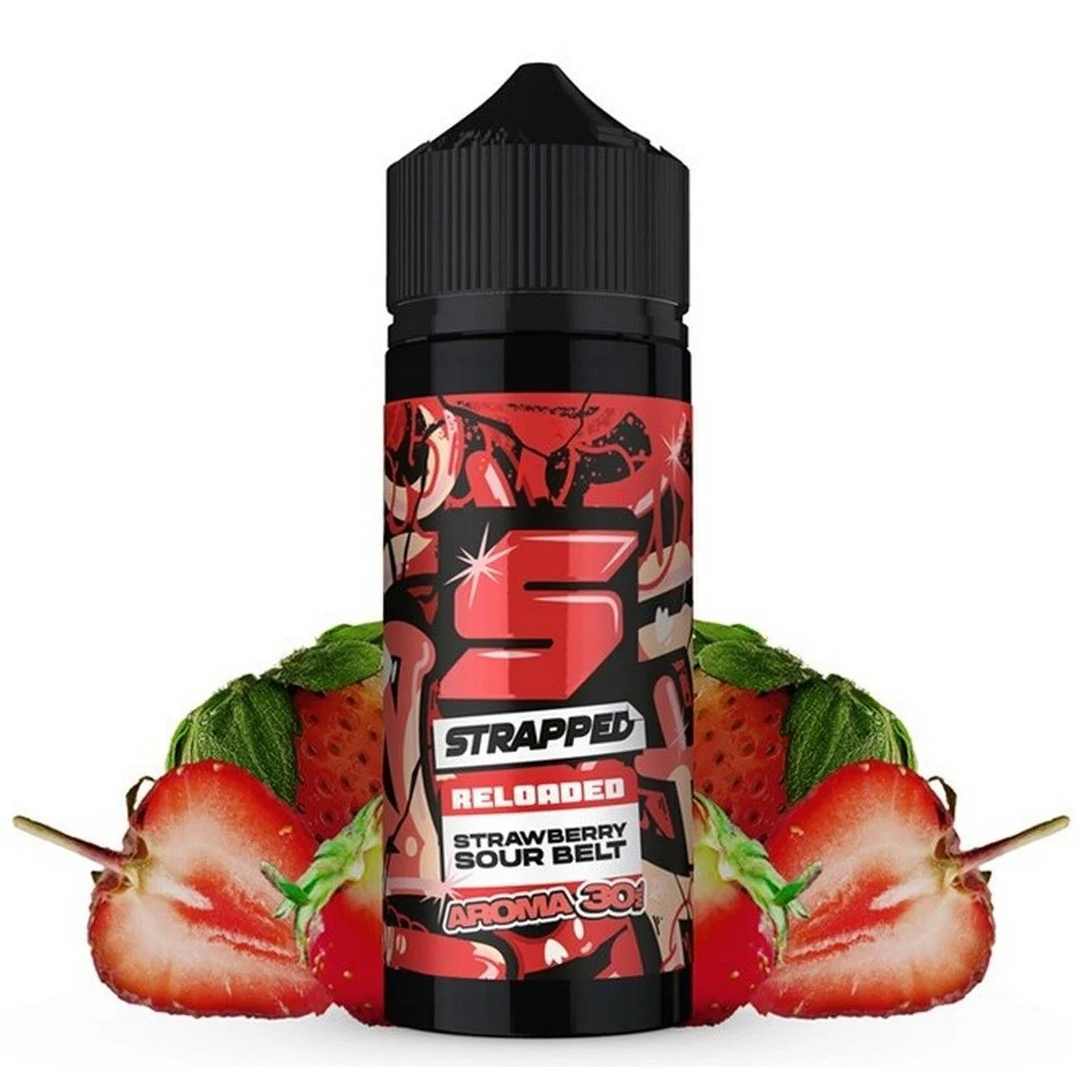 Φωτογραφία προϊόντος: Strapped Reloaded Flavor Shot Strawberry Sour Belt 30ml/120ml