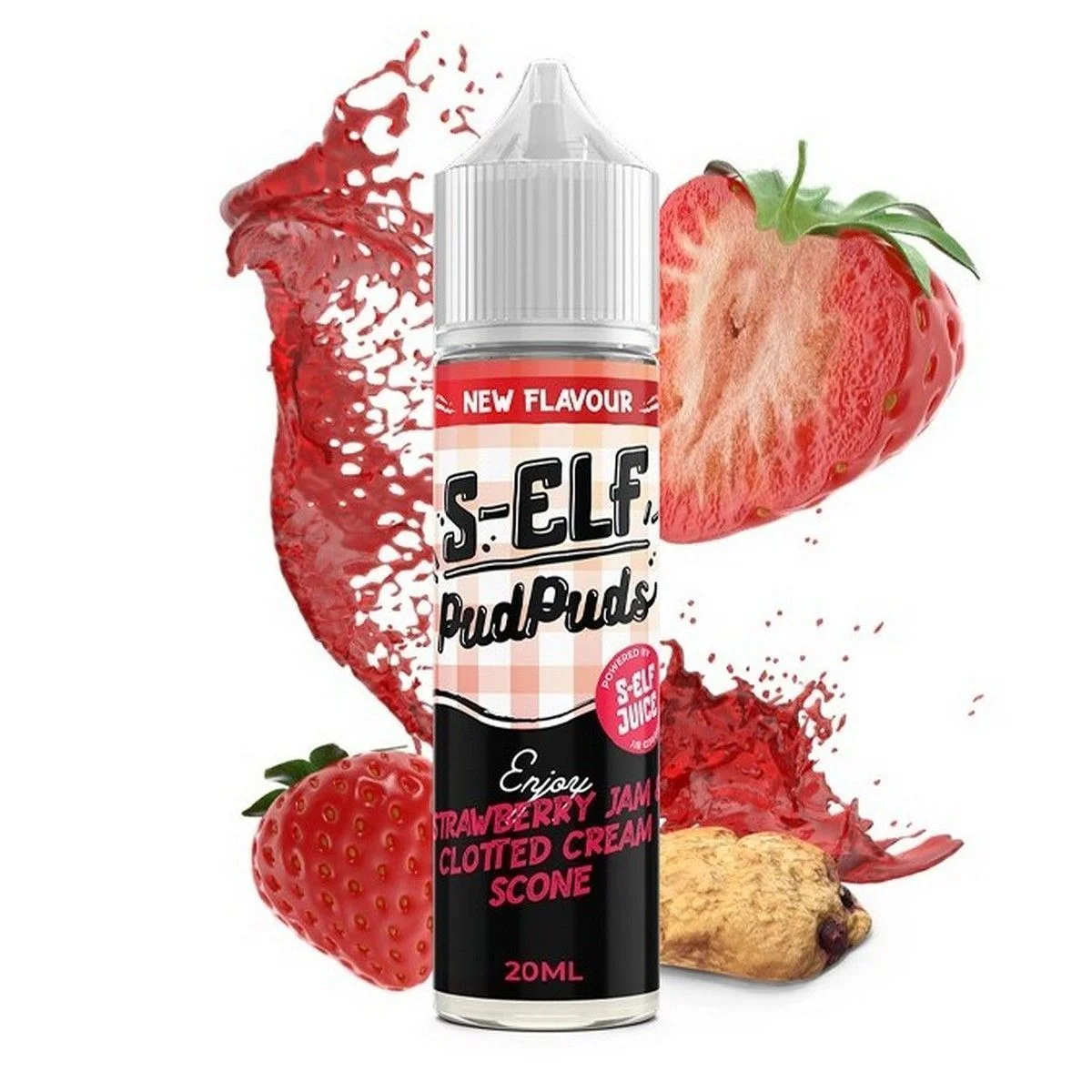 Φωτογραφία προϊόντος: S-Elf Juice Pud Puds Flavour Shot Strawberry Jam + Clotted Cream Scone 20ml/60ml