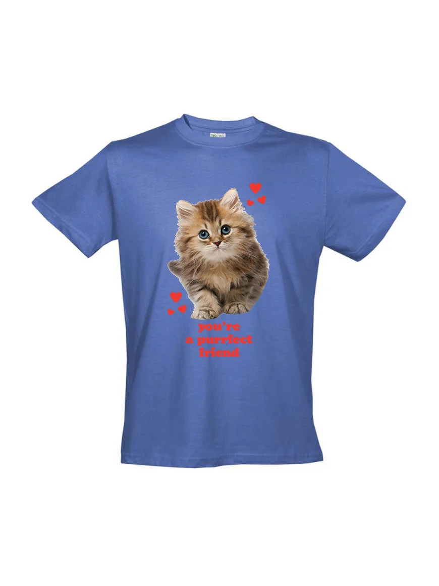 Φωτογραφία προϊόντος: Purrfect Friend T-shirt 241/256 ROYAL BLUE
